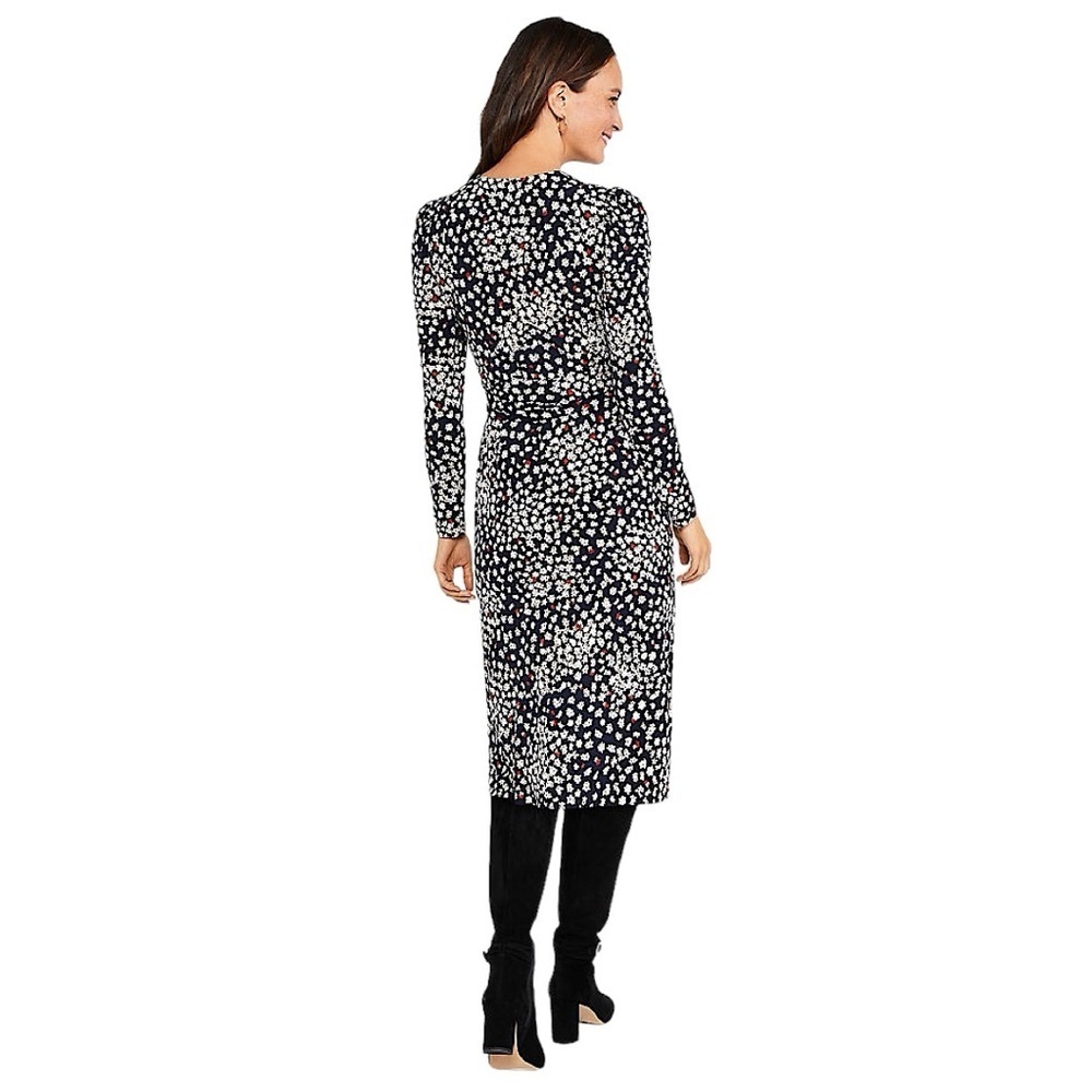 ANN TAYLOR Petite Floral Puff Sleeve Wrap Dress - Picture 2 of 13